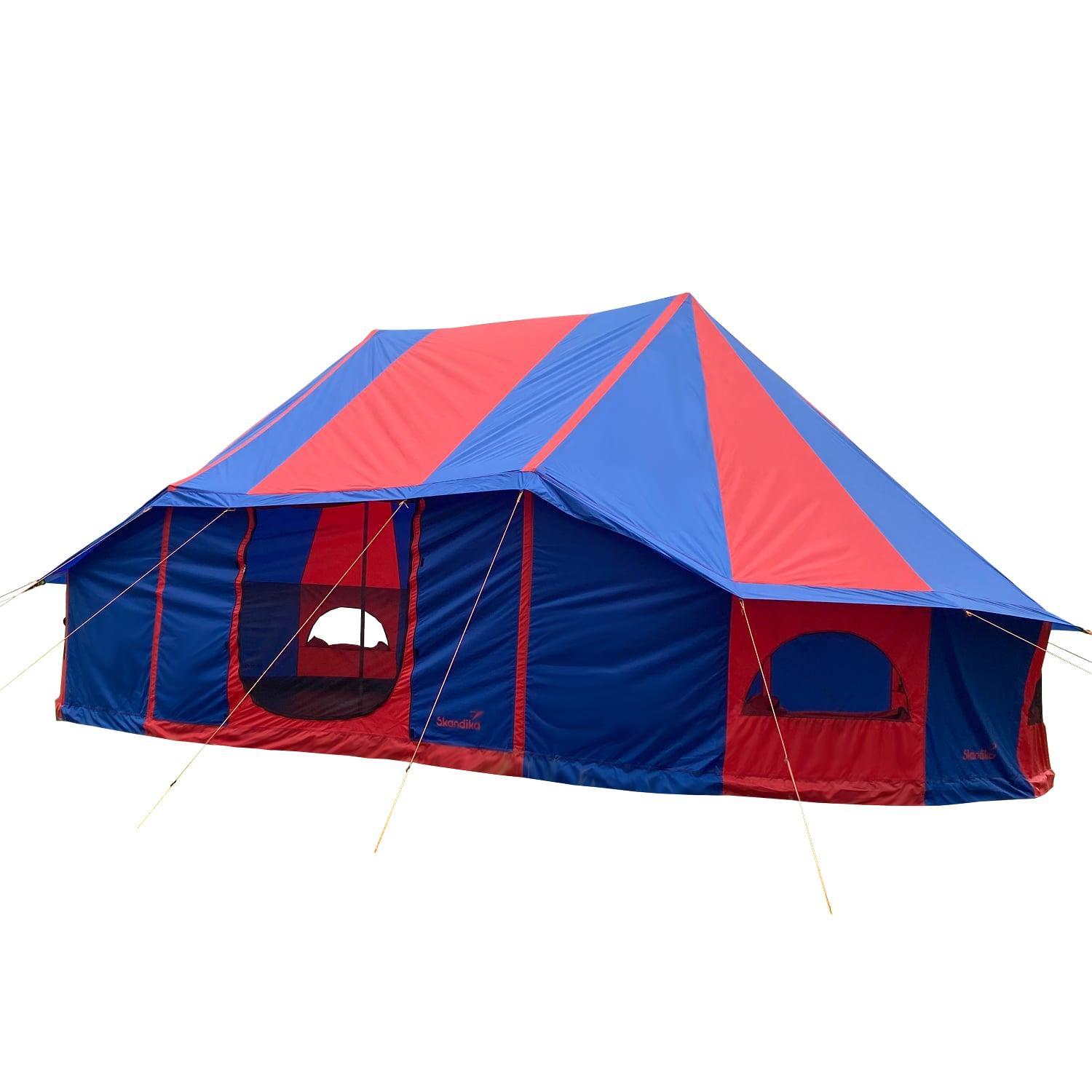 Skandika Eventzelt Morsom für bis zu 22 Personen | Großes Partyzelt mit eingenähtem Zeltboden, Tipi, 8 x 5 m, 3,5 m Stehhöhe, wasserdicht | Zelt