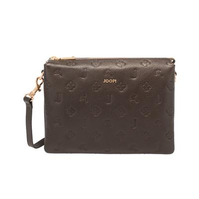 Schultertasche JOOP "boccia noreen shoulderbag shz", Damen, Gr. B/H/T: 26cm x 18cm x 12cm, braun (seal braun), Rindsleder, Taschen Schultertasche, Damen Umhängetasche, Handtasche mit Reißverschluss