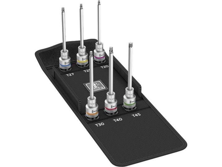 Jeu de 6 embouts de vissage 1/2\ (Tx) à tige longue Wera 4013288185464