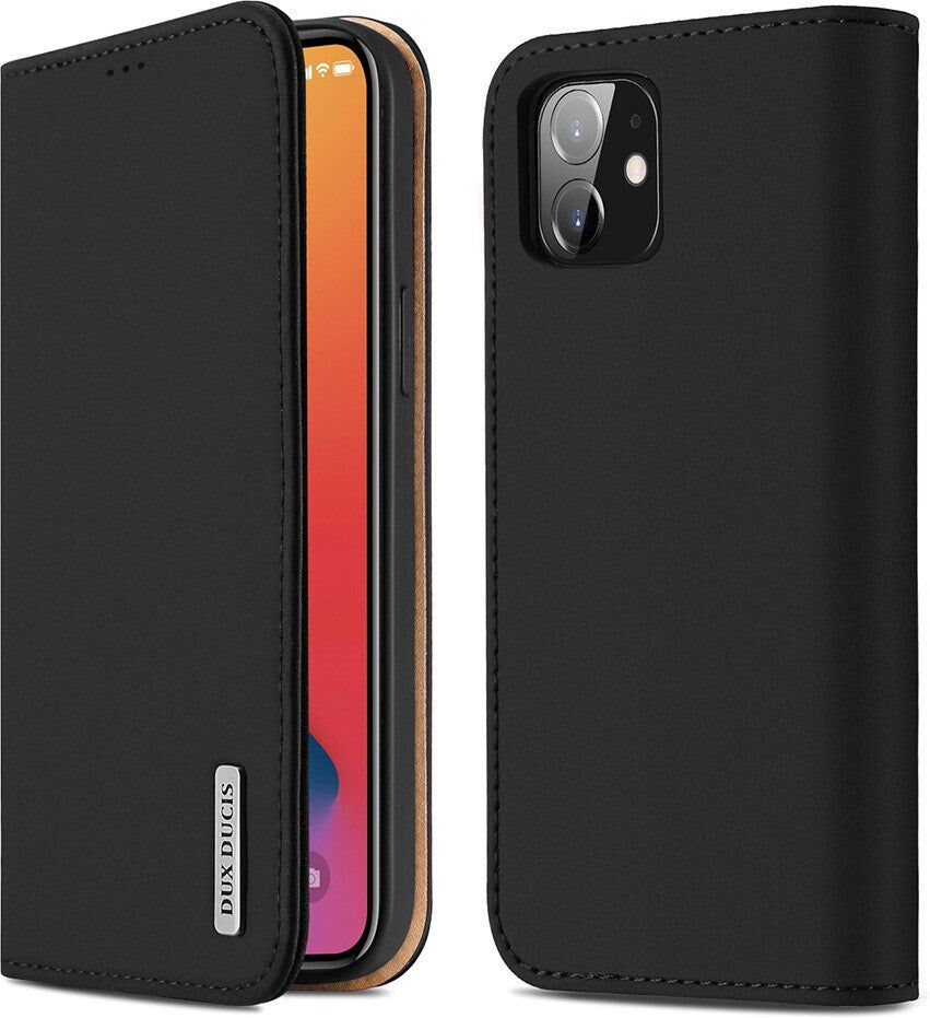 iPhone 12 Mini Dux Ducis Wish Series Wallet Cover - Sort