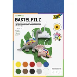 folia Bastelfilz 20,0 x 30,0 cm Basic farbsortiert