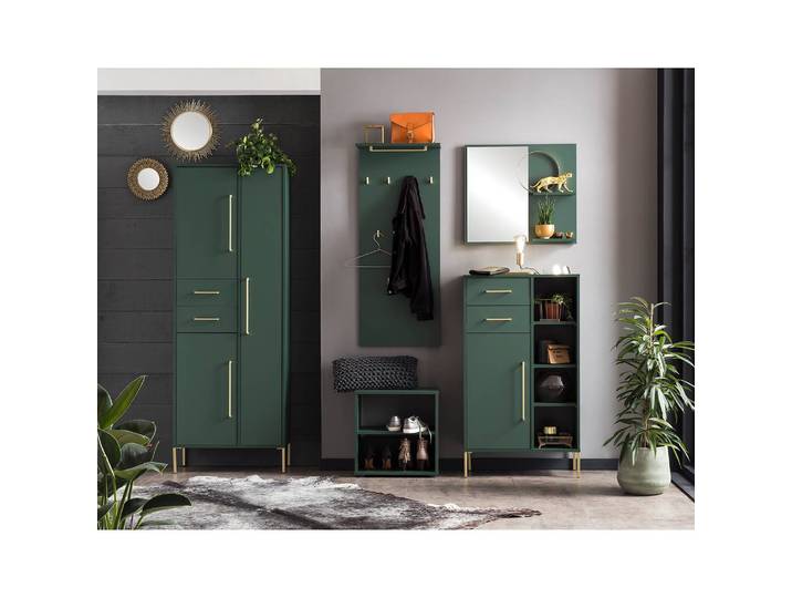 Miroir 67 x 60 x 12cm Vert/Vert foncé Panneau aggloméré enduit 67 x 60 x 12cm