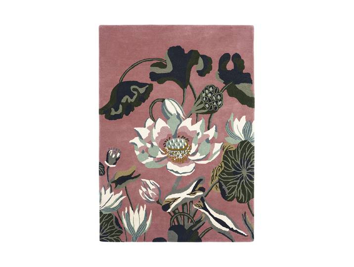 Handgetufteter Designer Wollteppich „Waterlily“, verschiedene Grössen Dusty Rose WEDGWOOD
