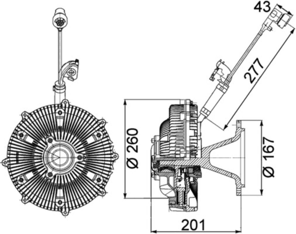 Kupplung, Kühlerlüfter MAHLE CFC 115 000P