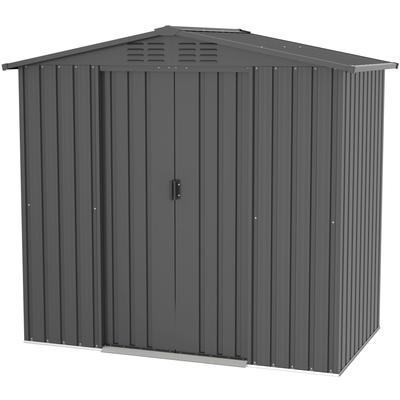Gerätehaus TEPRO "Flex Shed M", grau (anthrazit), Stahlblech, Gerätehäuser, Metall