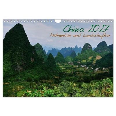 China 2027 - Metropolen und Landschaften (Wandkalender 2027 DIN A4 quer), CALVENDO Monatskalender