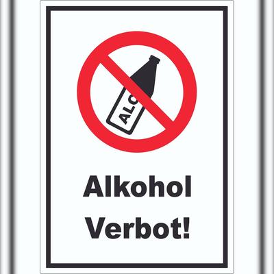 HB-Druck Alkohol verbot Aufkleber A7 (74x105mm)