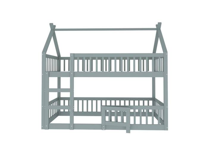 Flora Grace Hausbett 90/200 cm in Grau mit Treppe und Spielbereich, Holz, 90x200 cm, Babymöbel & Kindermöbel, Kinderzimmer & Jugendzimmer, Kinderbetten, Spielbetten