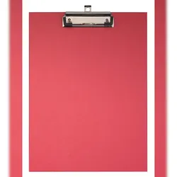 Exacompta 17295E 10x Klemmbrett beschichtet - Format 23x32cm für A4 - Rot