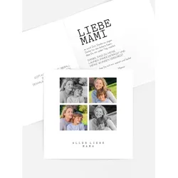 Grußkarten zum Muttertag selbst gestalten mit Spruch und Fotos im Onlinedesigner bei Meine-Kartenmanufaktur.de
