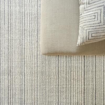 EXQUISITE RUGS Rossini Hand-loomed Nylon/PET yarn Yarn Ivory/Grey Area Rug.