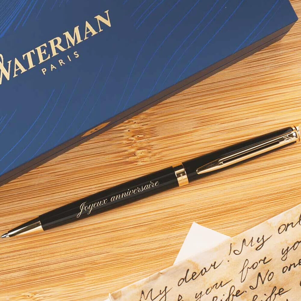 Ocadeau Stylo Waterman Hémisphère Bille noir doré