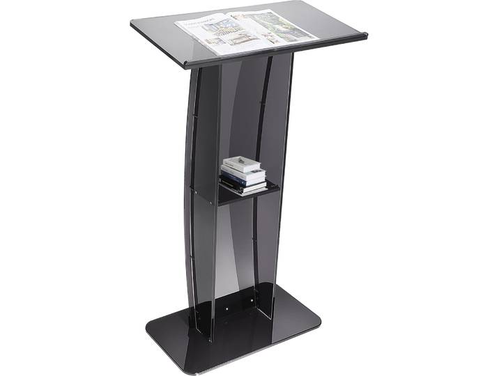 VEVOR Pupitre debout Pupitre d'orateur 685 x 330 x 1198 mm\, support de podium avec large surface de lecture et étagère de rangement\, bureau debout pour église\, bureau\, école\, podium noir capacité de charge 30 kg