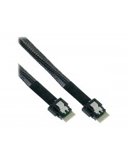 InLine Internes SAS-Kabel SAS 24Gbit/s 4i Slim S Verriegelung bis S 50 cm Schwarz (27642A)