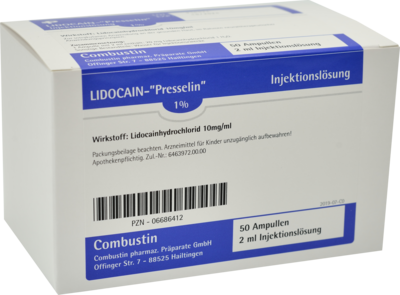 COMBUSTIN Pharmazeutische Präparate GmbH LIDOCAIN Presselin 1% Injektionslösung Ampullen 50X2 ml 06686412