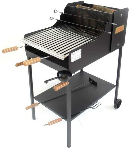 Cruccolini Fuocone Inox - Barbecue à bois et charbon en fer artisanal