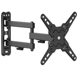 Value Monitorhalterung mit 3 Gelenken und Doppelarm (Wand, 20 kg, 32" - 43"), TV Wandhalterung, Schwarz