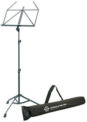 K&M 107 Music Stand Black Set Noir