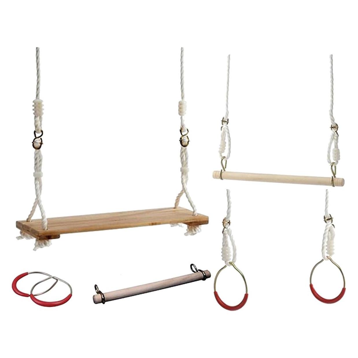 Idena Turnschaukel Set Brettschaukel Trapezschaukel Turnringe (66850207)