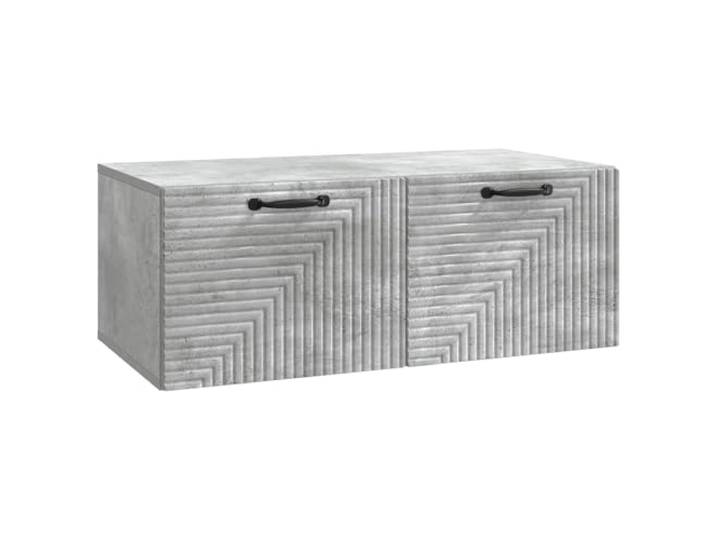 KUPTYERFG Wandmontierter TV-Schrank Betongrau 78,5x41x30 cm Schwebendes Lowboard in Betongrau für Wohnzimmer und Schlafzimmer, schafft Stauraum ohne Bodenfläche zu belegen.