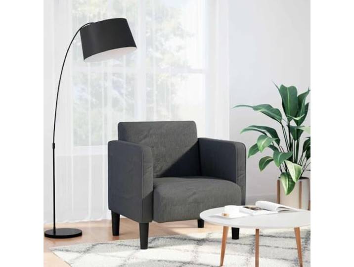 NLQMSU Schlafsofa, dunkelgrau, 54 cm, aus Cordsamt, mit Armlehnen Strapazierfähiger Stoff, stabiler Rahmen, bequemer Sitz, vielseitiger Stil, pflegeleicht