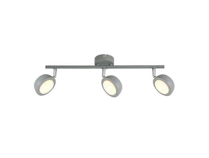 Led-Deckenstrahler Mild, Grau, Metall, oval, 35x16x8 cm, klappbar, Lampen & Leuchten, Leuchtenserien