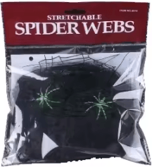 Inspire Curations Artificial Stretchy Spider Web Halloween Spider Web Decoration For Haunted Houses & Spooky Party Scenes black 100g