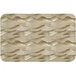 WC-VORLEGER Wellen - Muster - Gold Toilettenteppich 80x50 cm
