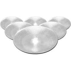 SPEISETELLER Unico transparent ø 27 cm 6er Set