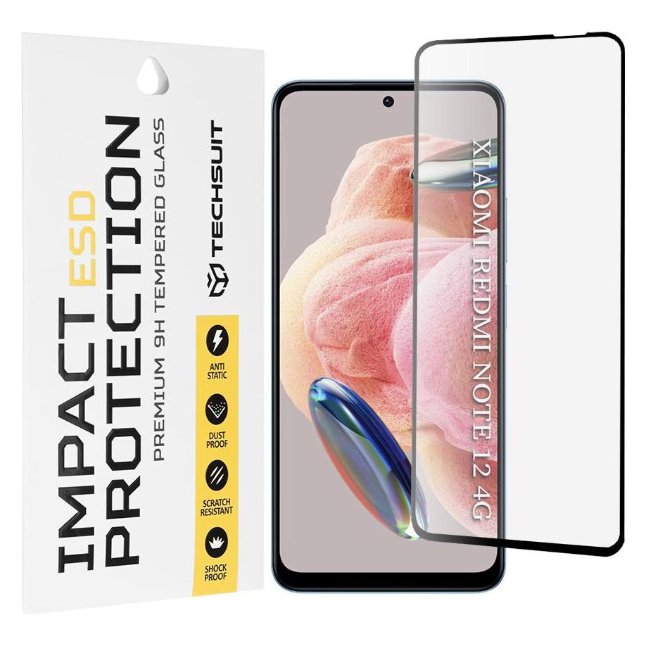 Techsuit - ESD Glass - Xiaomi Redmi Note 12 4G / 12 5G / Poco X5 - Black (Xiaomi Poco X5, Xiaomi Redmi Note 12 5G) (60230425)