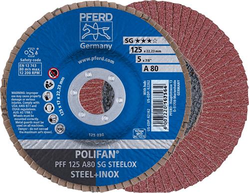 PFERD POLIFAN-Fächerschleifscheibe A SG STEELOX