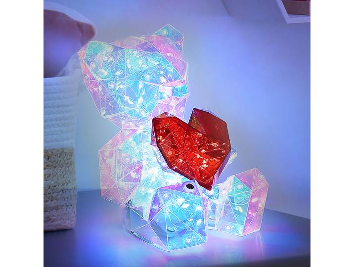 LED-Tischleuchte 13 x 17 x 14cm Multicolor Acrylglas PVC Nicht austauschbare LEDs LED-Platine