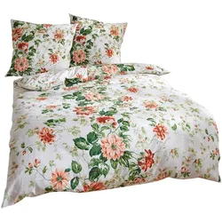 Traumschlaf, Bettwäsche, Blumen (Bettwäsche Set, 200 x 200 cm, 80 x 80 cm)