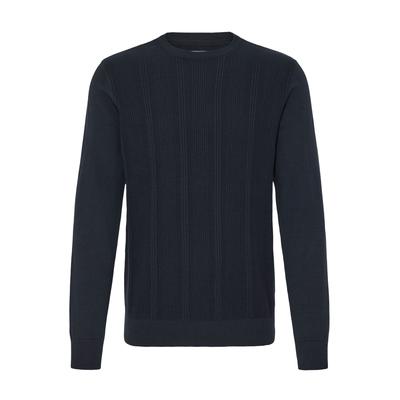Strickfleece-Pullover BLEND "Strickpullover BHBaron", Herren, Gr. 3XL, schwarz (salute), Obermaterial: 100% Baumwolle CO., Pullover