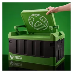 Numskull - Chaise de stockage inspiré du logo Xbox, Zubehör Gaming Möbel, Schwarz, Grün