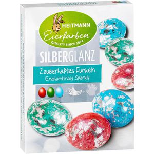 Heitmann-Eierfarben Eierfarben 1012459 Silberglanz, 3 Flüssig-Farben, mit Metalliceffekt