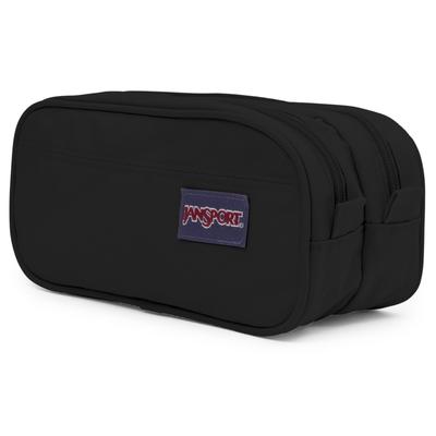 Schreibgeräteetui JANSPORT "Large Accesssory Pouch", Kinder, schwarz, Polyester, Schreibgeräteetuis, mit zwei Hauptfächern