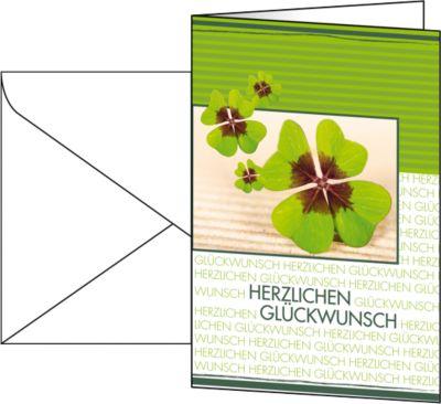 10 Glückwunsch-Karten "Fortune" + 10 Umschläge
