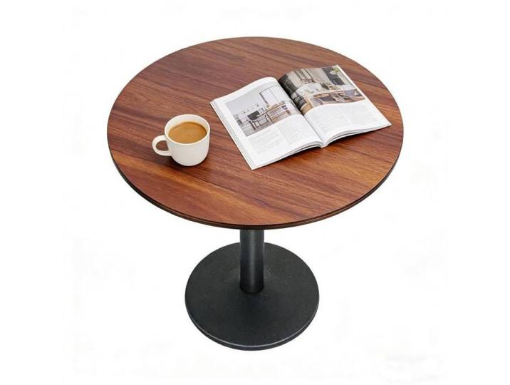 Table de bistrot Rond VIVOLILV Style rétro en bois Table à Manger Bar Table de salle à manger 60x60x75cm Pour Bar/Cuisine