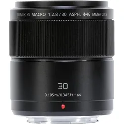 Panasonic 30mm f/2.8 Macro ASPH. Mega O.I.S. (Micro Four Thirds, Micro Four Thirds), Objektiv, Schwarz