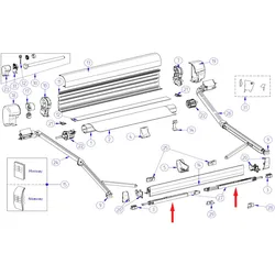 Thule Stützfuß (185cm) für Markisenlänge ab 4m