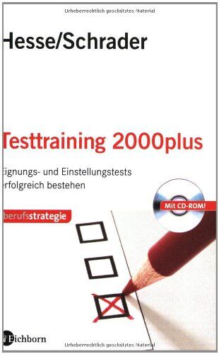 Jürgen Hesse - Testtraining 2000plus: Einstellungs- und Eignungstests erfolgreich bestehen - Preis vom 09.10.2026 07:28:09 h