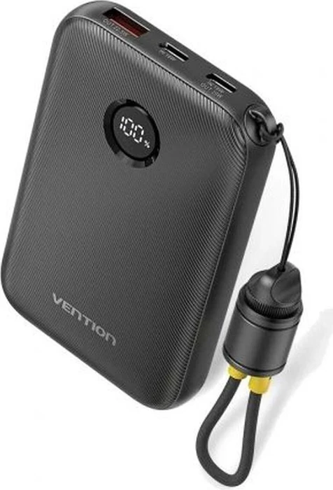 Vention 10000mAh Power Bank (USB-C + USB-C/USB-C/USB-A) 22.5W Black