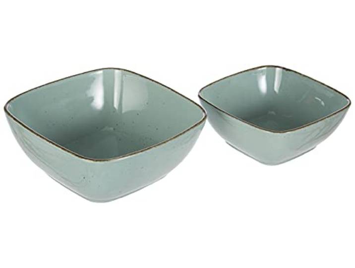 Ritzenhoff & Breker Servierschalen-Set Casa, 2-teilig, 18x18 cm und 22x22 cm, Blau