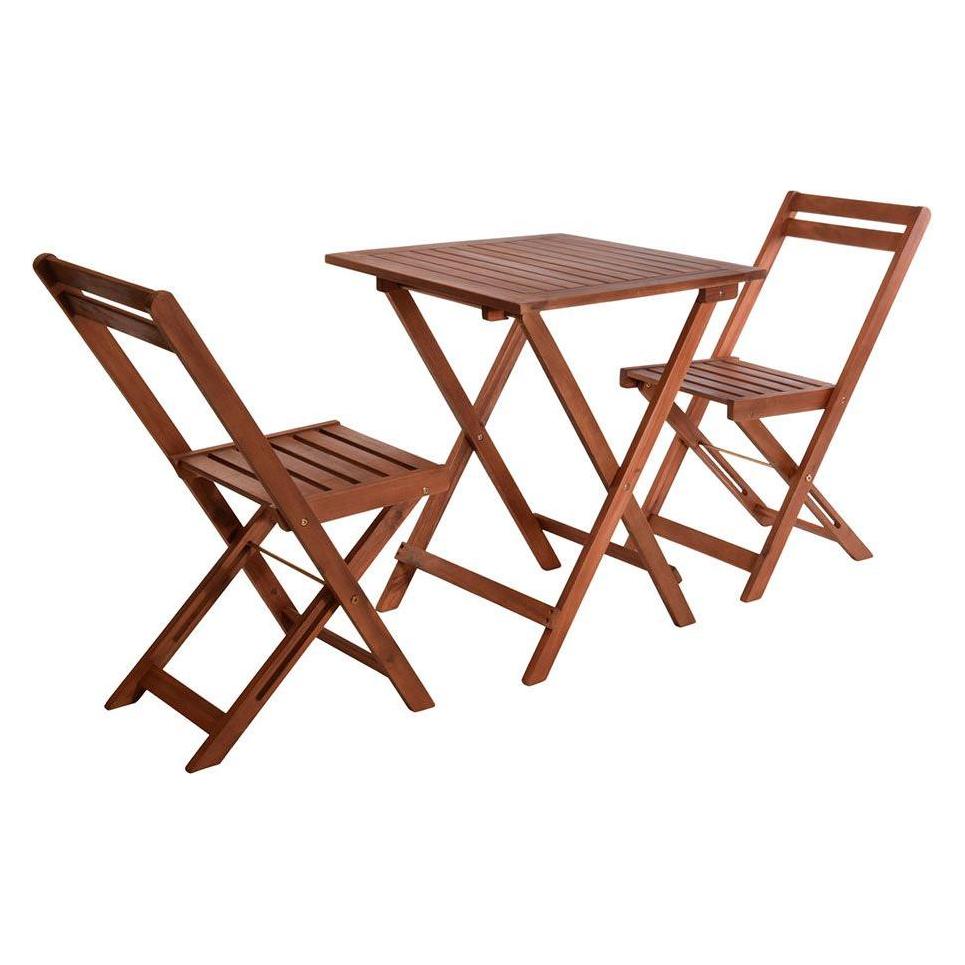 Ambiance Technology Ambiance Zestw mebli balkonowych, drewno akacji (65 x 65 x 73 cm) (49019768)