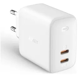 Aukey PA-B4 Omnia Duo (65 W, 2 Ports), USB Ladegerät, Weiss