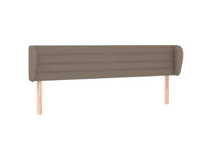 Makastle Kopfteil mit Ohren Taupe 203x23x78/88 cm Stoff Höhenverstellbar