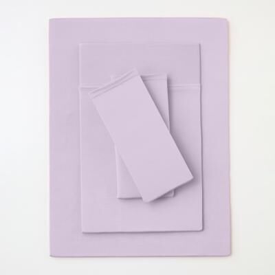 BH Studio Jersey Knit Sheet Set by BrylaneHome in Pale Purple (Size TWINXL)