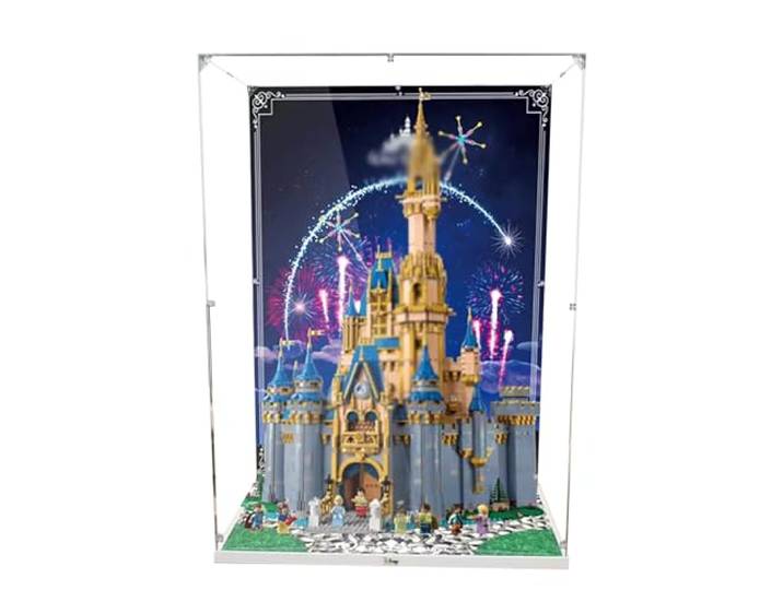 Acryl-Vitrine für Lego 43222 Schlossmodell, 3 mm staubdichte Schaukasten, Vitrine kompatibel mit Lego 43222 (Modell nicht im Lieferumfang enthalten)