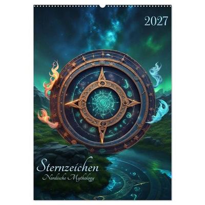 Sternzeichen Nordische Mythology (Wandkalender 2027 DIN A2 hoch), CALVENDO Monatskalender